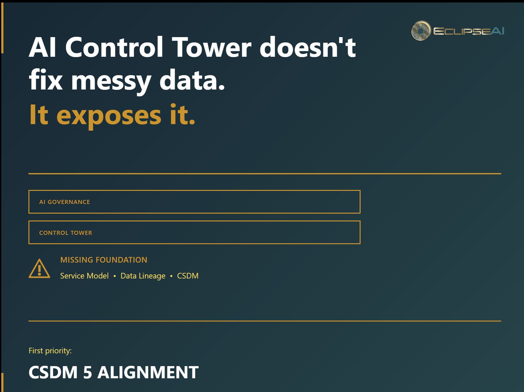 AI Control Tower doesn't fix messy data - It exposes it